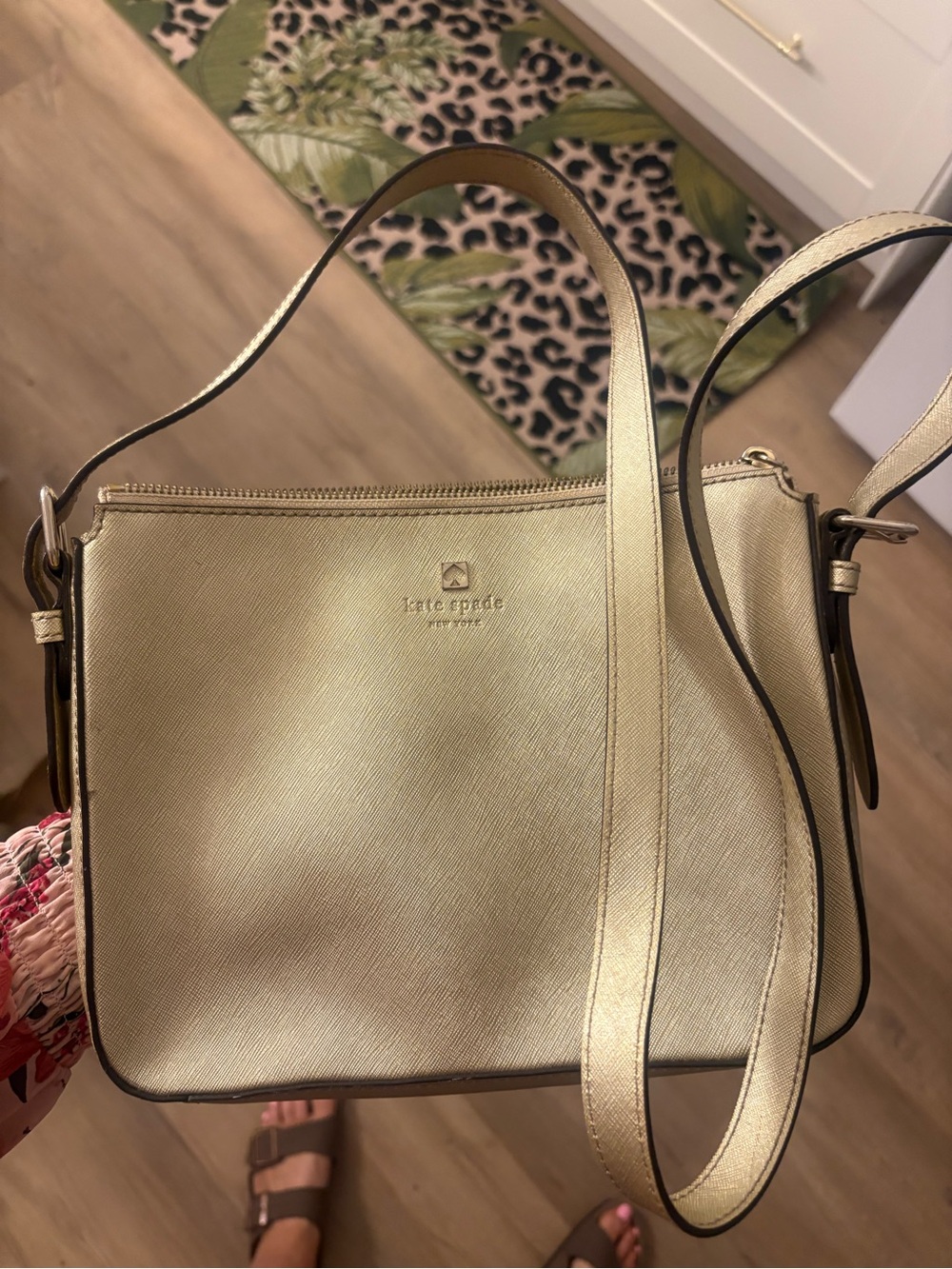 kate spade Metallic Gold Crossbody Bag